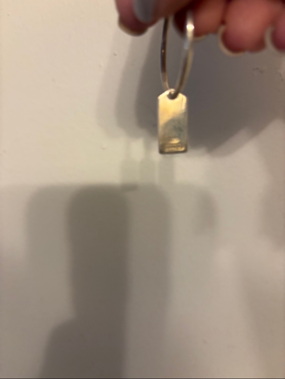 Coach Silver Mini Tag Hoop Earrings - Picture 7 of 7